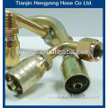 Brass yellow surface elbow hydraulic fittings with ferrules